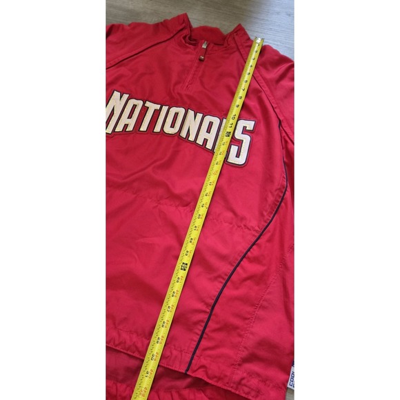 Majestic Cool Base Washington Nationals 1/4 Zip Pullover Windbreaker Men's XL - Picture 11 of 13